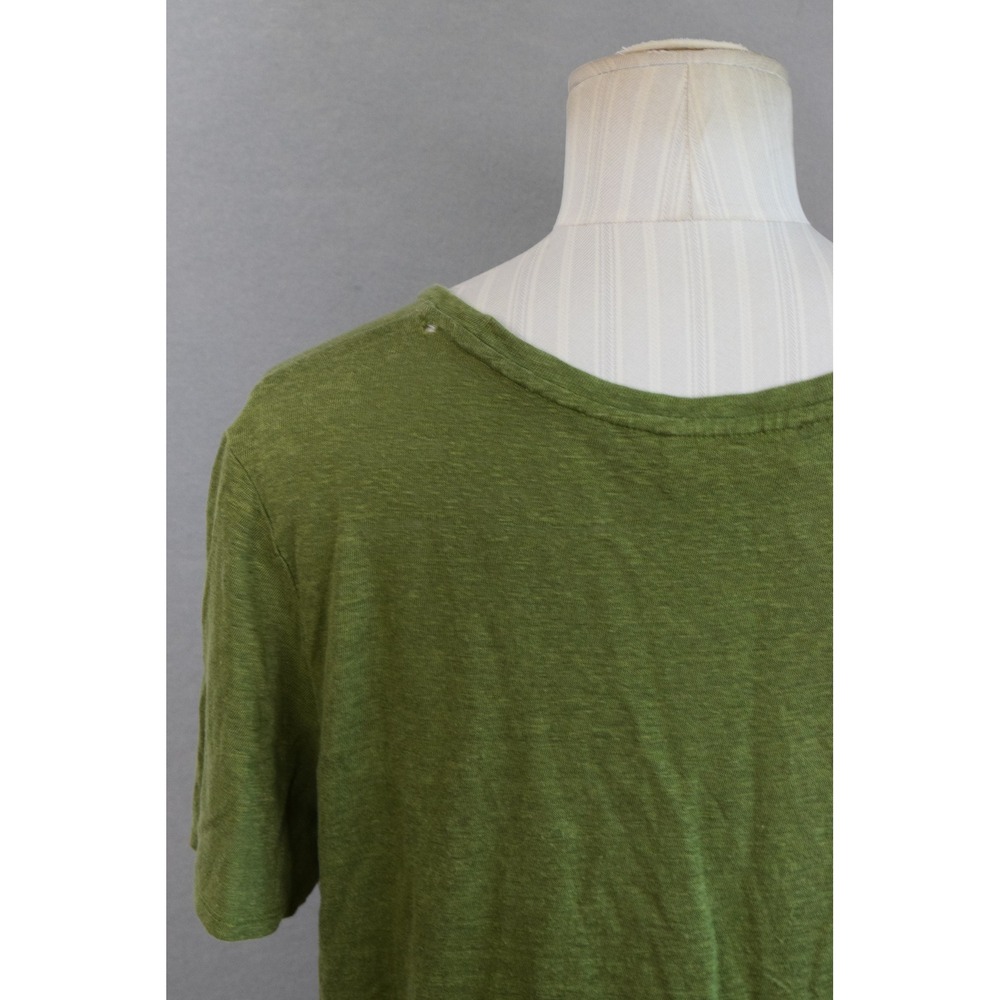 Tory Burch T-Shirt Medium Green Sequin Hit The Road Graphic Women Casual HOLE - Picture 4 of 6